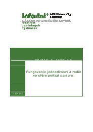 Fungovanie jednotlivcov a rodín vo sfére peňazí - Infostat