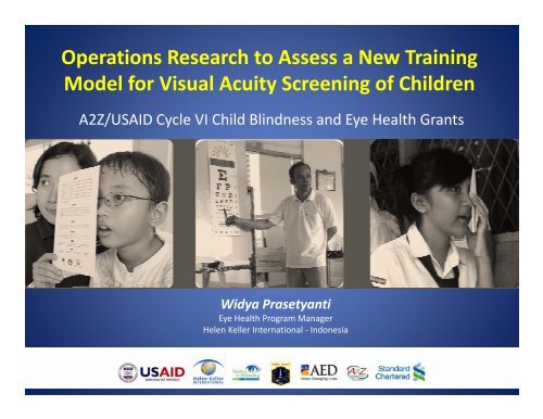 Operations research to assess a new training model for visual acuity ...