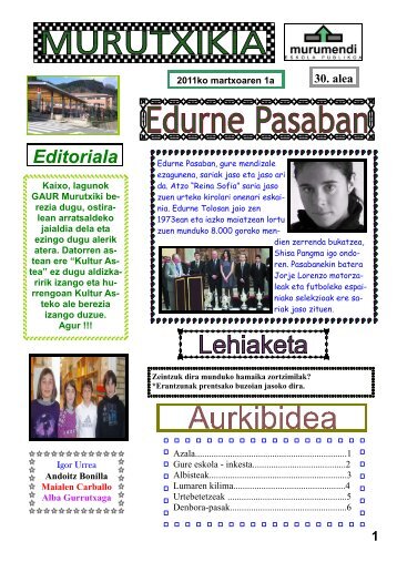 Editoriala - Murumendi Eskola Publikoa