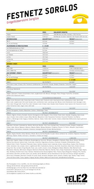 festnetz Sorglos - Tele2
