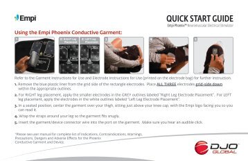 Empi Phoenix Quick Start Guide Djo Global