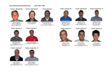 Unsere Mannschaftsverantwortlichen: Saison 2007 ... - FC Flurlingen