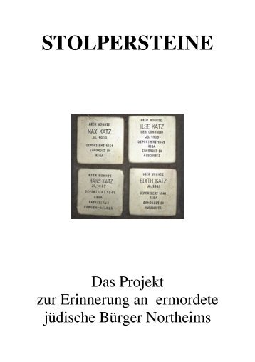 Informationen zu den Stolpersteinen in Northeim