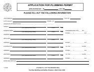 APPLICATION FOR PLUMBING PERMIT - City of Cerritos