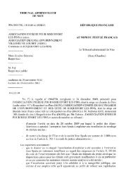 Voir jugement du Tribunal Administratif de Nice - ADEV