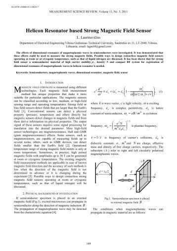 Helicon Resonator based Strong Magnetic Field Sensor