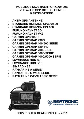 copyright Â© seatronic as - 2011 aktiv gps antenne standard horizon ...