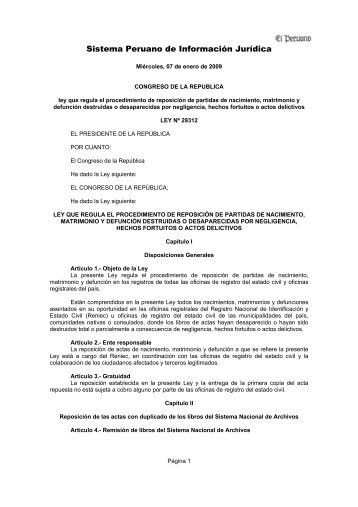 Sistema Peruano de InformaciÃ³n JurÃ­dica - Spij - Ministerio de Justicia