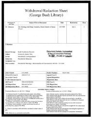 Withdrawal/Redaction Sheet - George Bush Presidential Library and ...