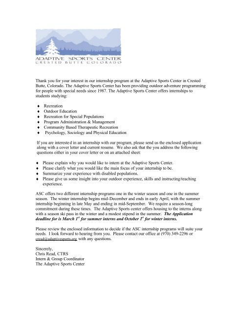 thank you for your interest in our internship program at the sports internship cover letter