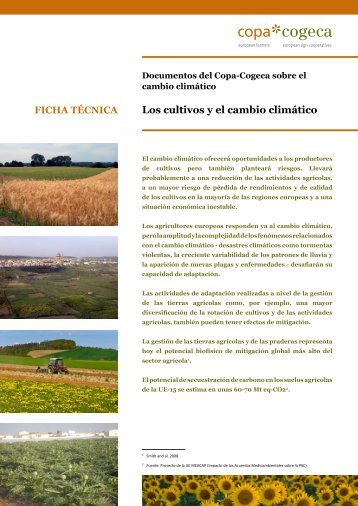 Los cultivos y el cambio climÃ¡tico - Copa-Cogeca