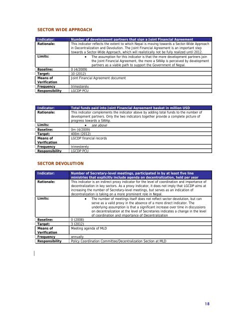 LGCDP M&E Framework