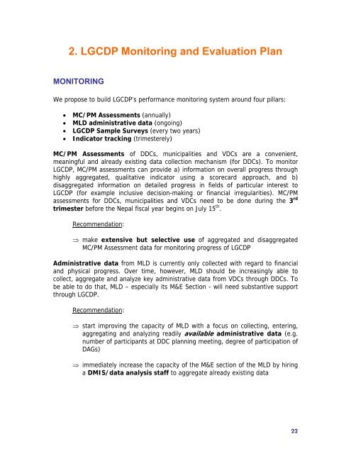 LGCDP M&E Framework