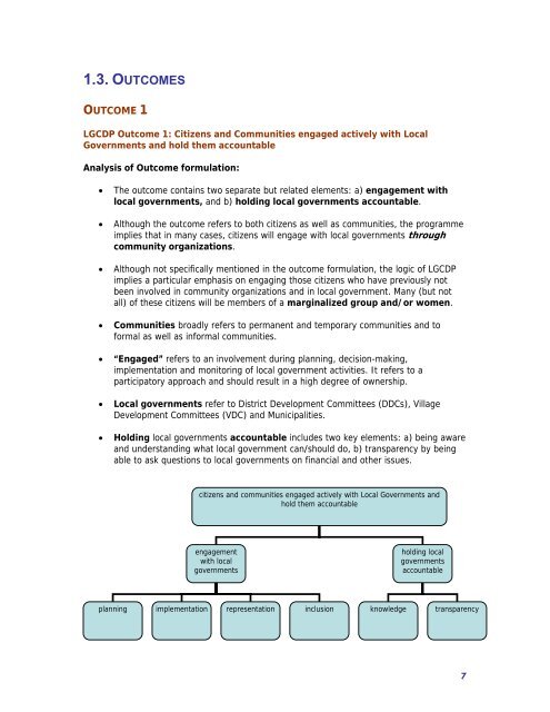 LGCDP M&E Framework