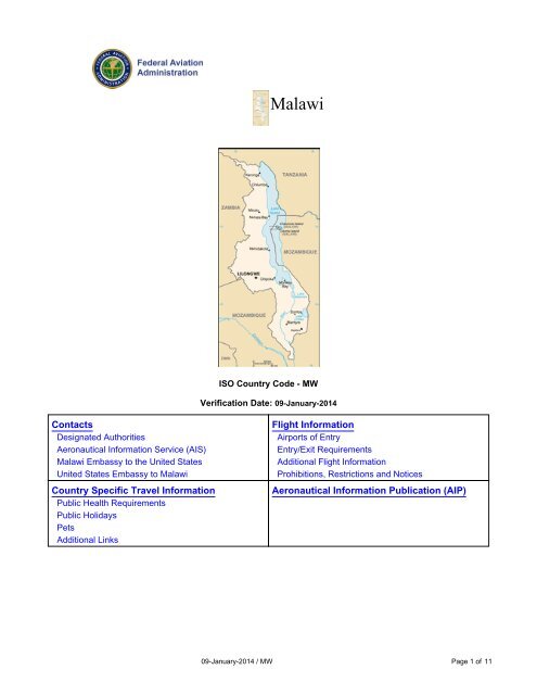 MALAWI - FAA