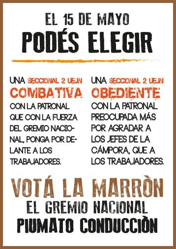 VOTÁ LA MARRON UEJN SECCIONAL 2