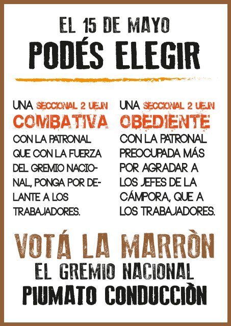 VOTÁ LA MARRON UEJN SECCIONAL 2