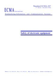 Safety of electronic equipment - Ecma