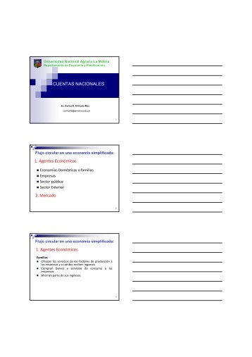 Cuentas Nacionales - Universidad Nacional Agraria La Molina