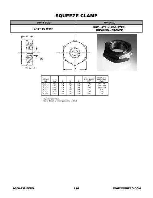 Bearing, Shafts, Clamps,Collars,Hubs & Keys - Electronic Fasteners ...