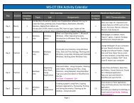 MS-CIT ERA Activity Calendar - MKCL