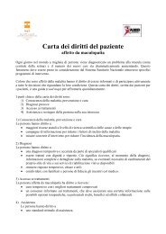 Carta dei diritti del paziente colpito da malattie