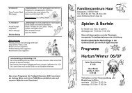 Programm Herbst/Winter 06/07 - Familienzentrum Haar