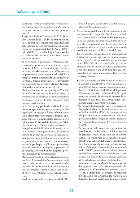 Informe Anual 2005 - Imserso