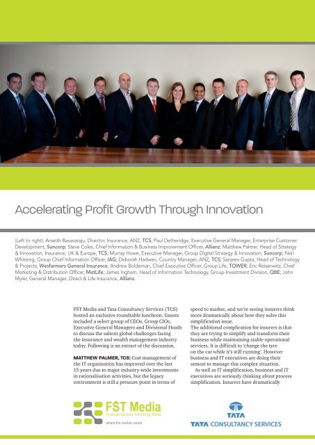 Accelerating Profit Growth Through Innovation - FST Media