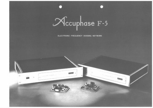 Accuphase F-5 electronic crossover - AllegroSound
