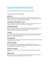 VOLUNTEER OPPORTUNITIES - Greater Miami Jewish Federation