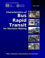Characteristics of Bus Rapid Transit - Bus Rapid Transit Policy Center