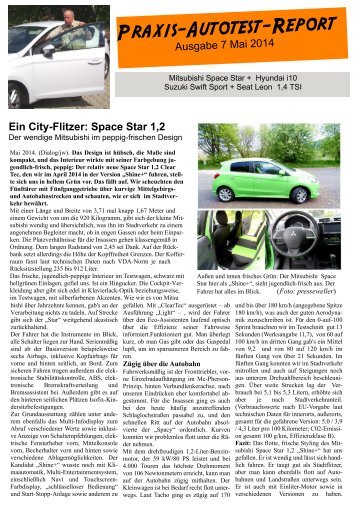 Praxis-Autotest-Report von Presseweller