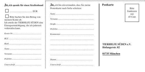 Wir bitten um Ihre Hilfe. Wir wollen nicht, dass wieder getötet wird!