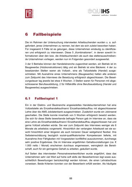 Mismatch-Arbeitslosigkeit in OberÃ¶sterreich - L&R Sozialforschung