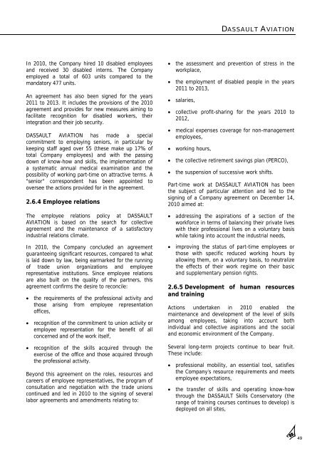2010 Annual Report - application/pdf - Dassault Aviation