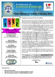 February Youth E-Bulletin - Archdiocese of St Andrews and Edinburgh