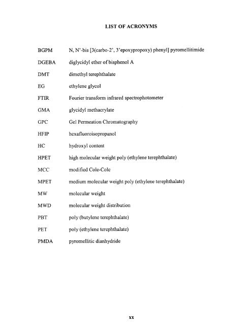 A reactive melt modification of polyethylene terephthalate