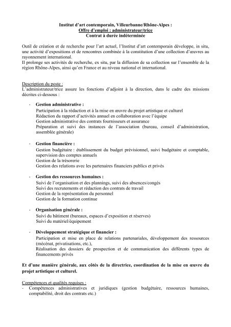 Offre D Emploi Administrateur Trice Contrat A Dura C E Inda C Termin Cipac