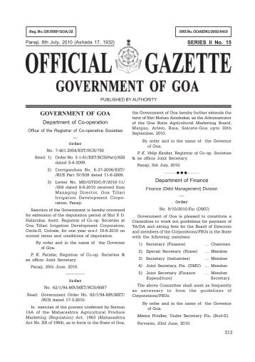 Sr. II No. 15.p65 - Goaprintingpress.gov.in