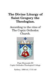 Divine Liturgy of Saint Gregory the Theologian - Coptic Church ...