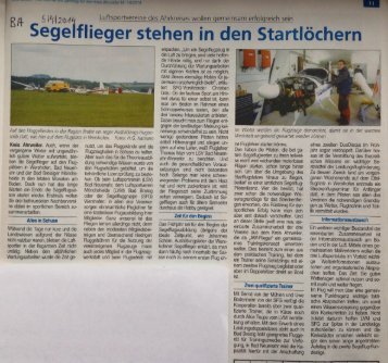 LSV Bad Neuenahr-Ahrweiler e.V. "Segelflieger stehen in den Startlöschern"