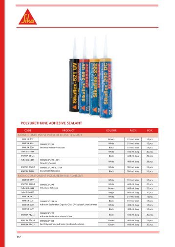 POLYURETHANE ADHESIVE SEALANT