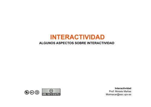 INTERACTIVIDAD - UPV