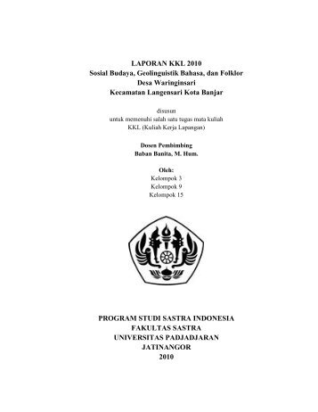 kkl waringinsari - Blogs Unpad - Universitas Padjadjaran