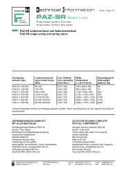 PAZ einfachwirkend und federschließend  - Fahlke Control Systems KG