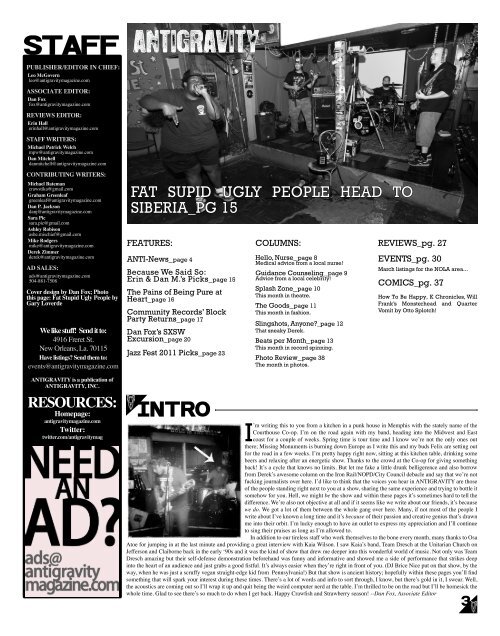 April 2011 (PDF) - Antigravity Magazine