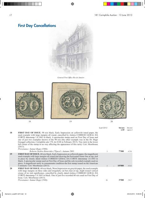 Catalogue 181: Grand-Prix collection Brazil - Corinphila Auktionen AG