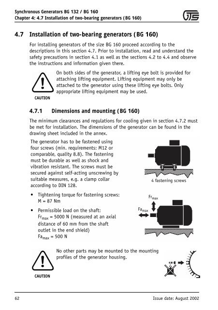 Synchronous Generators BG 132 and BG 160