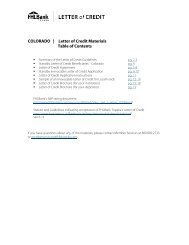 COLORADO | Letter of Credit Materials Table of ... - FHLBank Topeka